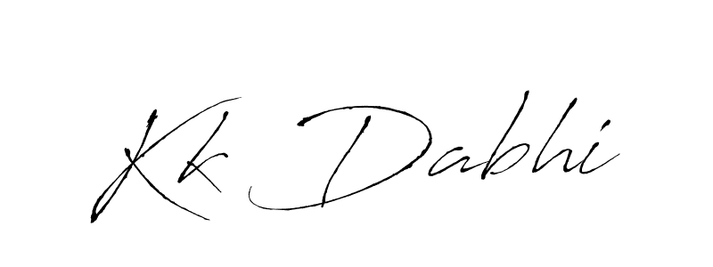 Also we have Kk Dabhi name is the best signature style. Create professional handwritten signature collection using Antro_Vectra autograph style. Kk Dabhi signature style 6 images and pictures png