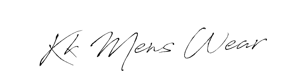How to make Kk Mens Wear name signature. Use Antro_Vectra style for creating short signs online. This is the latest handwritten sign. Kk Mens Wear signature style 6 images and pictures png