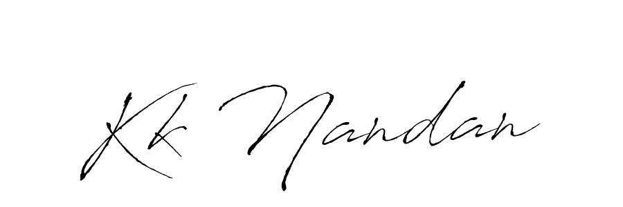 Kk Nandan stylish signature style. Best Handwritten Sign (Antro_Vectra) for my name. Handwritten Signature Collection Ideas for my name Kk Nandan. Kk Nandan signature style 6 images and pictures png