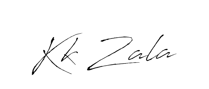 Design your own signature with our free online signature maker. With this signature software, you can create a handwritten (Antro_Vectra) signature for name Kk Zala. Kk Zala signature style 6 images and pictures png