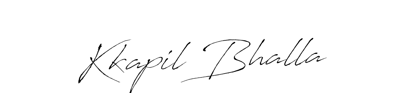 Kkapil Bhalla stylish signature style. Best Handwritten Sign (Antro_Vectra) for my name. Handwritten Signature Collection Ideas for my name Kkapil Bhalla. Kkapil Bhalla signature style 6 images and pictures png