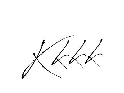 How to make Kkkk signature? Antro_Vectra is a professional autograph style. Create handwritten signature for Kkkk name. Kkkk signature style 6 images and pictures png