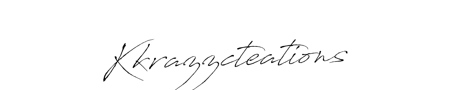 Kkrazzcteations stylish signature style. Best Handwritten Sign (Antro_Vectra) for my name. Handwritten Signature Collection Ideas for my name Kkrazzcteations. Kkrazzcteations signature style 6 images and pictures png