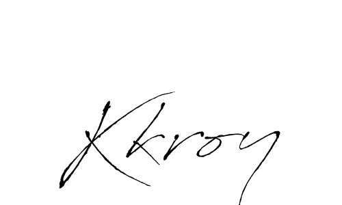 The best way (Antro_Vectra) to make a short signature is to pick only two or three words in your name. The name Kkroy include a total of six letters. For converting this name. Kkroy signature style 6 images and pictures png