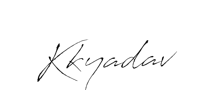How to make Kkyadav name signature. Use Antro_Vectra style for creating short signs online. This is the latest handwritten sign. Kkyadav signature style 6 images and pictures png