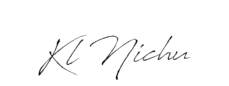 How to Draw Kl Nichu signature style? Antro_Vectra is a latest design signature styles for name Kl Nichu. Kl Nichu signature style 6 images and pictures png