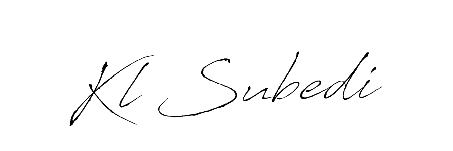 It looks lik you need a new signature style for name Kl Subedi. Design unique handwritten (Antro_Vectra) signature with our free signature maker in just a few clicks. Kl Subedi signature style 6 images and pictures png