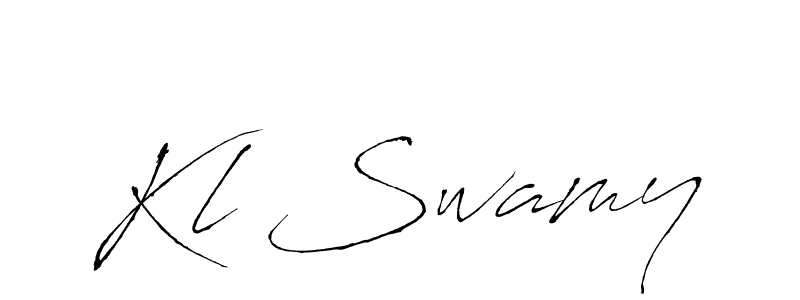 Make a beautiful signature design for name Kl Swamy. With this signature (Antro_Vectra) style, you can create a handwritten signature for free. Kl Swamy signature style 6 images and pictures png