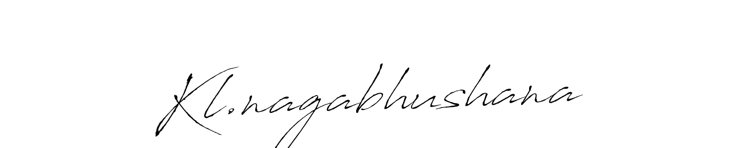 Create a beautiful signature design for name Kl.nagabhushana. With this signature (Antro_Vectra) fonts, you can make a handwritten signature for free. Kl.nagabhushana signature style 6 images and pictures png