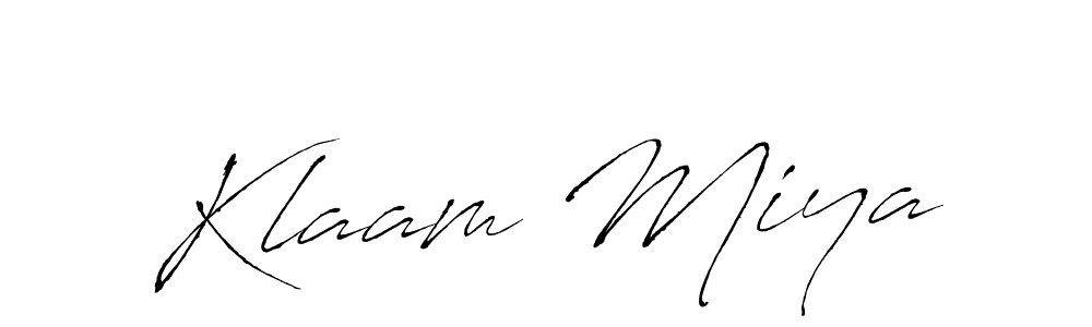 Make a beautiful signature design for name Klaam Miya. With this signature (Antro_Vectra) style, you can create a handwritten signature for free. Klaam Miya signature style 6 images and pictures png
