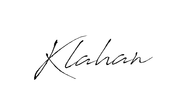 How to make Klahan signature? Antro_Vectra is a professional autograph style. Create handwritten signature for Klahan name. Klahan signature style 6 images and pictures png