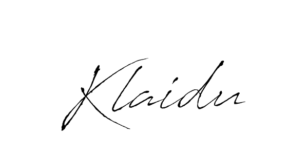 How to make Klaidu signature? Antro_Vectra is a professional autograph style. Create handwritten signature for Klaidu name. Klaidu signature style 6 images and pictures png