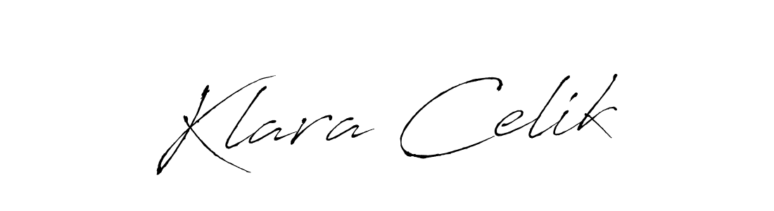 Create a beautiful signature design for name Klara Celik. With this signature (Antro_Vectra) fonts, you can make a handwritten signature for free. Klara Celik signature style 6 images and pictures png
