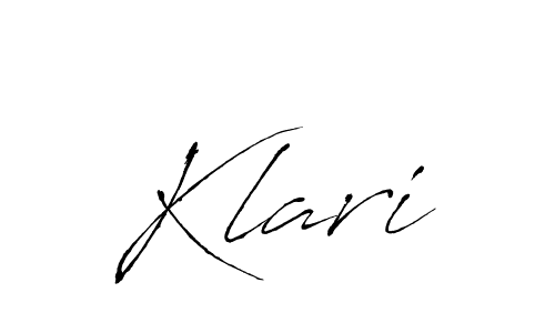 Antro_Vectra is a professional signature style that is perfect for those who want to add a touch of class to their signature. It is also a great choice for those who want to make their signature more unique. Get Klari name to fancy signature for free. Klari signature style 6 images and pictures png