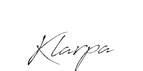 Klarpa stylish signature style. Best Handwritten Sign (Antro_Vectra) for my name. Handwritten Signature Collection Ideas for my name Klarpa. Klarpa signature style 6 images and pictures png