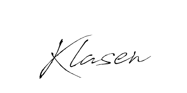 Design your own signature with our free online signature maker. With this signature software, you can create a handwritten (Antro_Vectra) signature for name Klasen. Klasen signature style 6 images and pictures png
