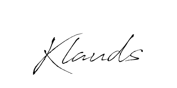 You should practise on your own different ways (Antro_Vectra) to write your name (Klauds) in signature. don't let someone else do it for you. Klauds signature style 6 images and pictures png