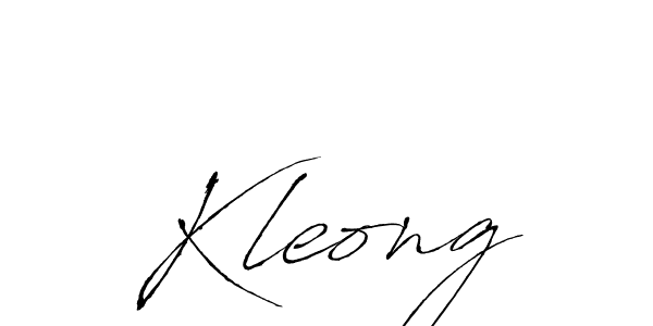Design your own signature with our free online signature maker. With this signature software, you can create a handwritten (Antro_Vectra) signature for name Kleong. Kleong signature style 6 images and pictures png