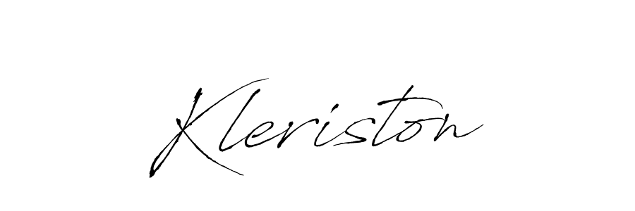 How to make Kleriston signature? Antro_Vectra is a professional autograph style. Create handwritten signature for Kleriston name. Kleriston signature style 6 images and pictures png