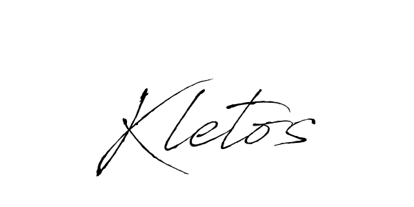 Use a signature maker to create a handwritten signature online. With this signature software, you can design (Antro_Vectra) your own signature for name Kletos. Kletos signature style 6 images and pictures png