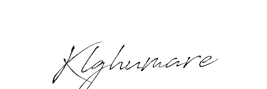 How to make Klghumare name signature. Use Antro_Vectra style for creating short signs online. This is the latest handwritten sign. Klghumare signature style 6 images and pictures png