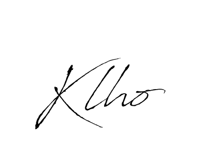 Klho stylish signature style. Best Handwritten Sign (Antro_Vectra) for my name. Handwritten Signature Collection Ideas for my name Klho. Klho signature style 6 images and pictures png