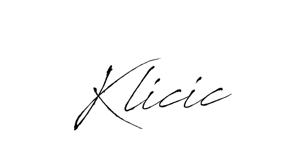 Make a beautiful signature design for name Klicic. With this signature (Antro_Vectra) style, you can create a handwritten signature for free. Klicic signature style 6 images and pictures png