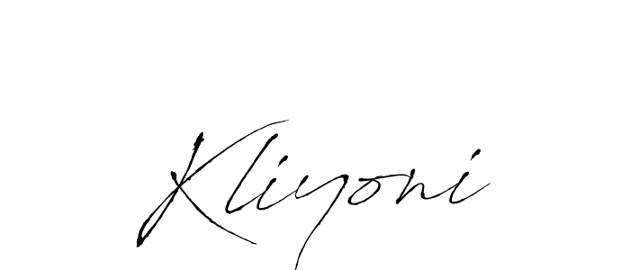 Design your own signature with our free online signature maker. With this signature software, you can create a handwritten (Antro_Vectra) signature for name Kliyoni. Kliyoni signature style 6 images and pictures png