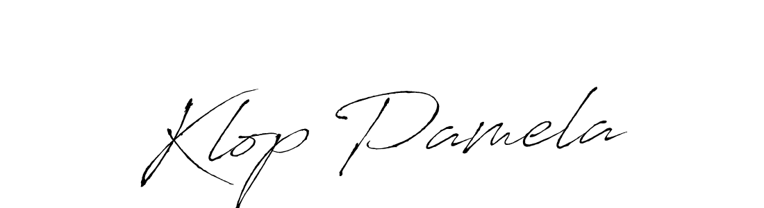 Also we have Klop Pamela name is the best signature style. Create professional handwritten signature collection using Antro_Vectra autograph style. Klop Pamela signature style 6 images and pictures png