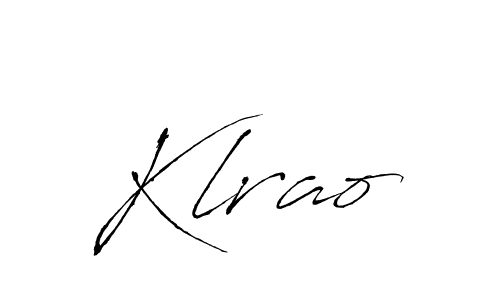 Klrao stylish signature style. Best Handwritten Sign (Antro_Vectra) for my name. Handwritten Signature Collection Ideas for my name Klrao. Klrao signature style 6 images and pictures png