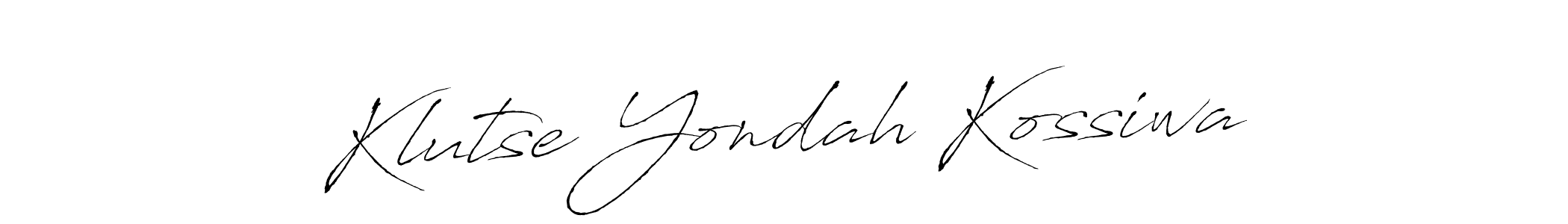 Klutse Yondah Kossiwa stylish signature style. Best Handwritten Sign (Antro_Vectra) for my name. Handwritten Signature Collection Ideas for my name Klutse Yondah Kossiwa. Klutse Yondah Kossiwa signature style 6 images and pictures png