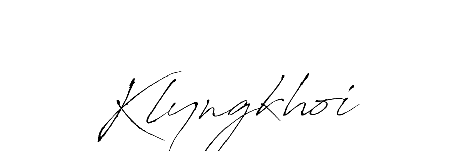 Use a signature maker to create a handwritten signature online. With this signature software, you can design (Antro_Vectra) your own signature for name Klyngkhoi. Klyngkhoi signature style 6 images and pictures png
