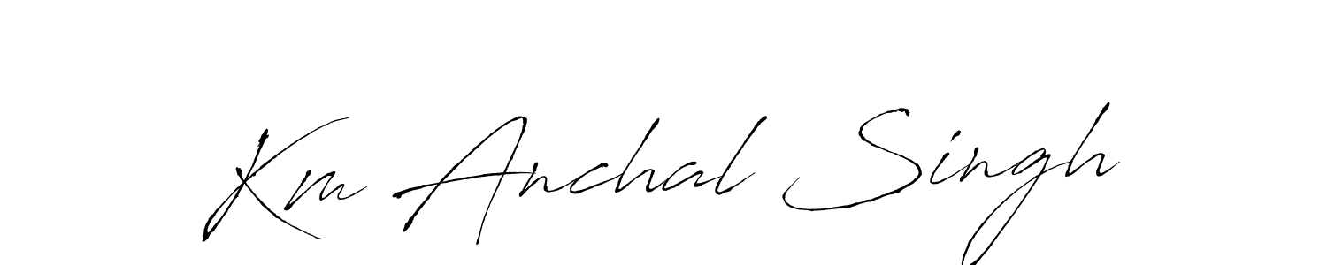 It looks lik you need a new signature style for name Km Anchal Singh. Design unique handwritten (Antro_Vectra) signature with our free signature maker in just a few clicks. Km Anchal Singh signature style 6 images and pictures png