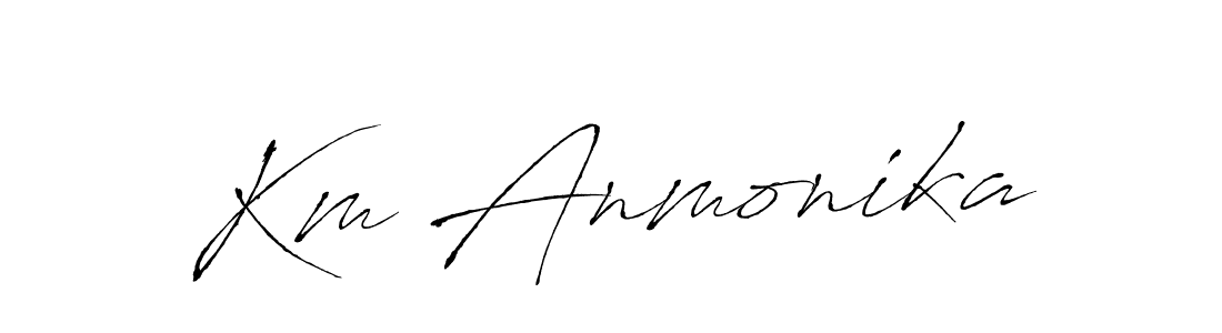 Km Anmonika stylish signature style. Best Handwritten Sign (Antro_Vectra) for my name. Handwritten Signature Collection Ideas for my name Km Anmonika. Km Anmonika signature style 6 images and pictures png