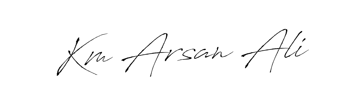 if you are searching for the best signature style for your name Km Arsan Ali. so please give up your signature search. here we have designed multiple signature styles  using Antro_Vectra. Km Arsan Ali signature style 6 images and pictures png