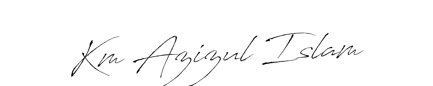 It looks lik you need a new signature style for name Km Azizul Islam. Design unique handwritten (Antro_Vectra) signature with our free signature maker in just a few clicks. Km Azizul Islam signature style 6 images and pictures png