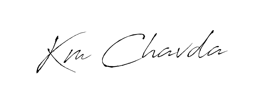 The best way (Antro_Vectra) to make a short signature is to pick only two or three words in your name. The name Km Chavda include a total of six letters. For converting this name. Km Chavda signature style 6 images and pictures png