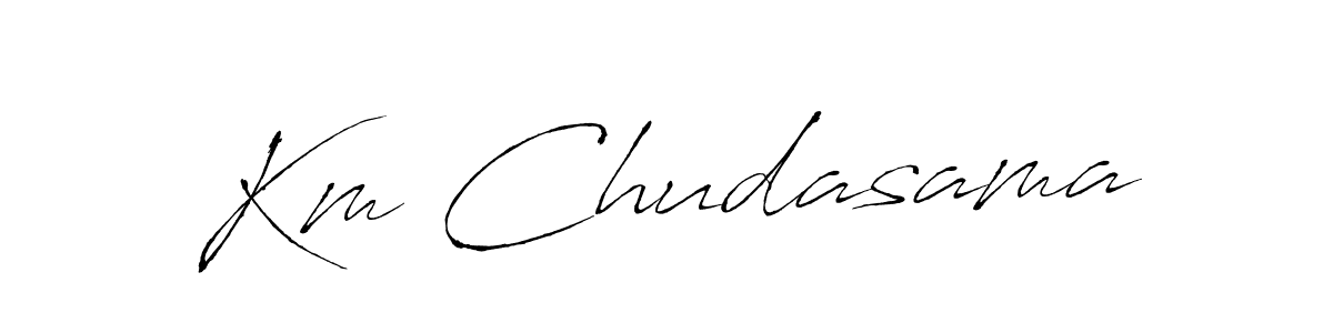 Make a beautiful signature design for name Km Chudasama. With this signature (Antro_Vectra) style, you can create a handwritten signature for free. Km Chudasama signature style 6 images and pictures png