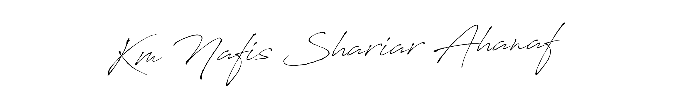 Use a signature maker to create a handwritten signature online. With this signature software, you can design (Antro_Vectra) your own signature for name Km Nafis Shariar Ahanaf. Km Nafis Shariar Ahanaf signature style 6 images and pictures png