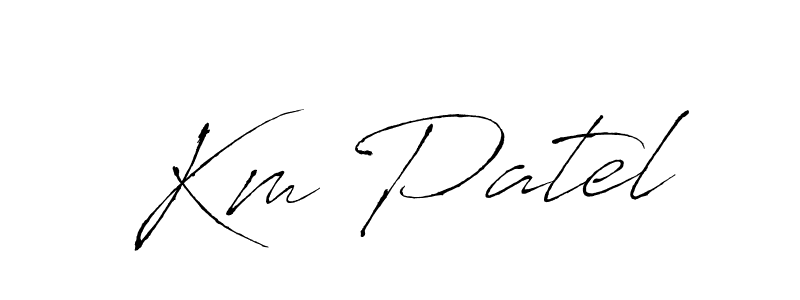 if you are searching for the best signature style for your name Km Patel. so please give up your signature search. here we have designed multiple signature styles  using Antro_Vectra. Km Patel signature style 6 images and pictures png