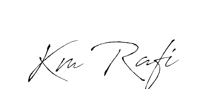 Use a signature maker to create a handwritten signature online. With this signature software, you can design (Antro_Vectra) your own signature for name Km Rafi. Km Rafi signature style 6 images and pictures png