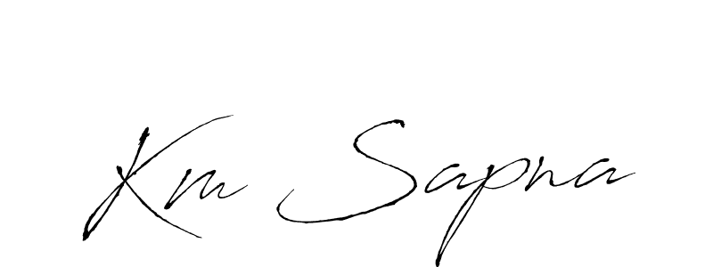 Also You can easily find your signature by using the search form. We will create Km Sapna name handwritten signature images for you free of cost using Antro_Vectra sign style. Km Sapna signature style 6 images and pictures png