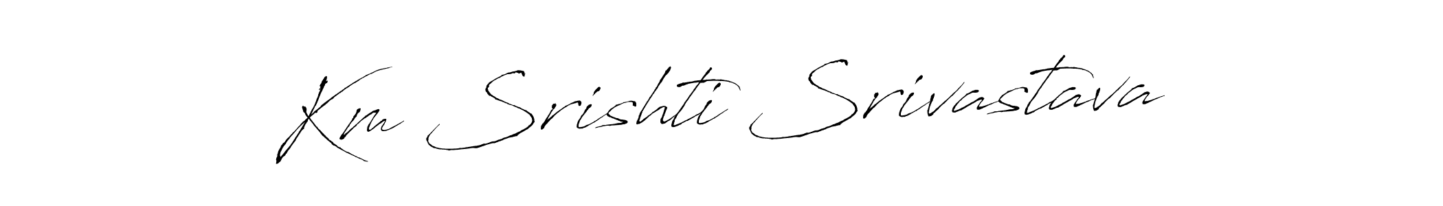 The best way (Antro_Vectra) to make a short signature is to pick only two or three words in your name. The name Km Srishti Srivastava include a total of six letters. For converting this name. Km Srishti Srivastava signature style 6 images and pictures png