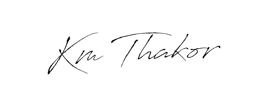 if you are searching for the best signature style for your name Km Thakor. so please give up your signature search. here we have designed multiple signature styles  using Antro_Vectra. Km Thakor signature style 6 images and pictures png