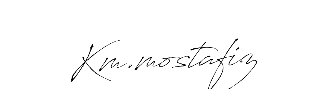 Make a beautiful signature design for name Km.mostafiz. With this signature (Antro_Vectra) style, you can create a handwritten signature for free. Km.mostafiz signature style 6 images and pictures png
