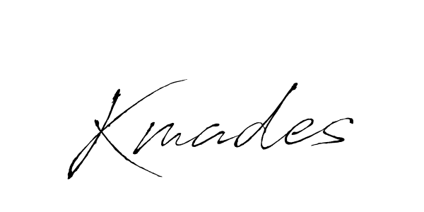 Use a signature maker to create a handwritten signature online. With this signature software, you can design (Antro_Vectra) your own signature for name Kmades. Kmades signature style 6 images and pictures png