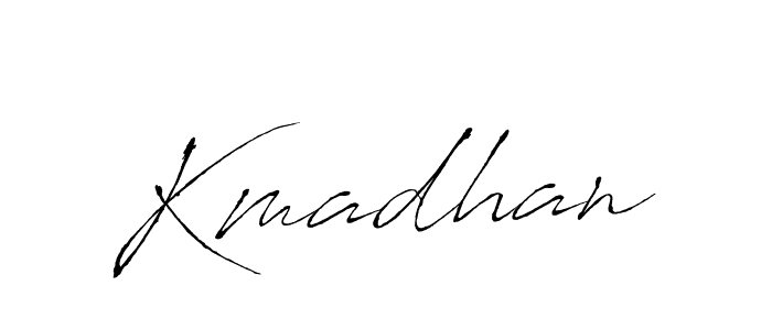 Design your own signature with our free online signature maker. With this signature software, you can create a handwritten (Antro_Vectra) signature for name Kmadhan. Kmadhan signature style 6 images and pictures png