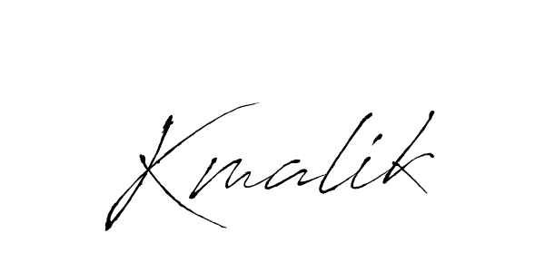 How to make Kmalik signature? Antro_Vectra is a professional autograph style. Create handwritten signature for Kmalik name. Kmalik signature style 6 images and pictures png
