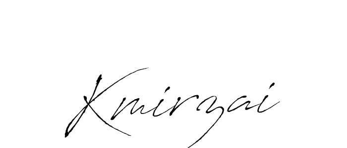 How to make Kmirzai name signature. Use Antro_Vectra style for creating short signs online. This is the latest handwritten sign. Kmirzai signature style 6 images and pictures png