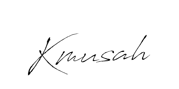 Make a beautiful signature design for name Kmusah. With this signature (Antro_Vectra) style, you can create a handwritten signature for free. Kmusah signature style 6 images and pictures png